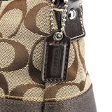 Coach Beige Brown Signature Canvas Shoulder Bag