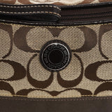 Coach Beige Brown Signature Canvas Shoulder Bag