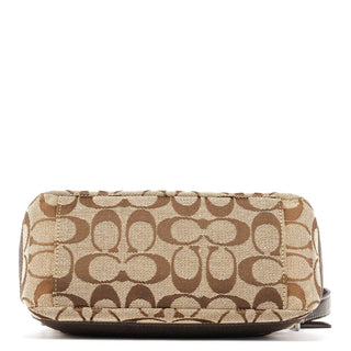 Coach Beige Brown Signature Canvas Shoulder Bag