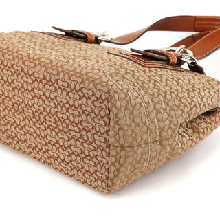Coach Beige Brown Signature Canvas Soho Tote Bag