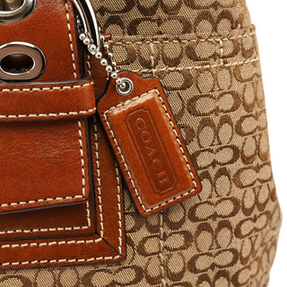 Coach Beige Brown Signature Canvas Soho Tote Bag