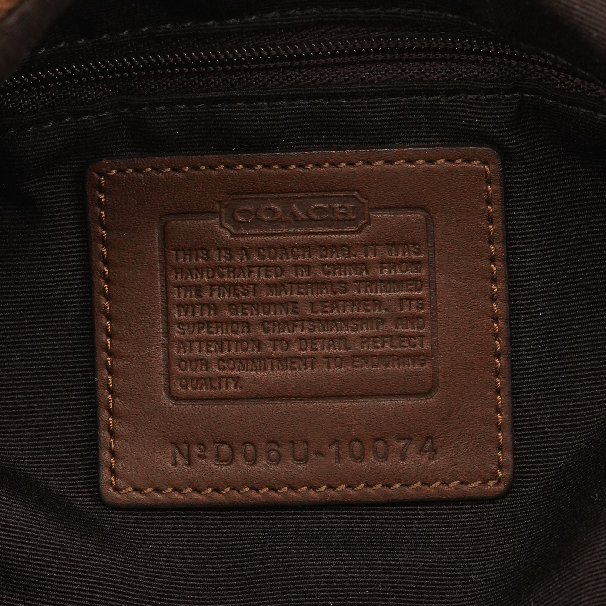 Coach Beige Brown Signature Hobo Shoulder Bag