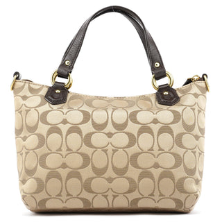 Coach Beige Brown Signature Soho 2-Way Bag