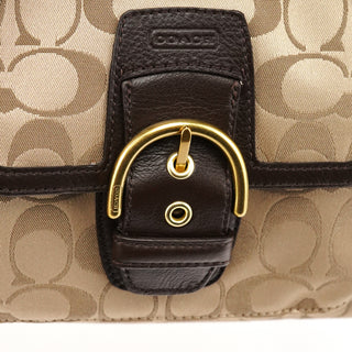 Coach Beige Brown Signature Soho 2-Way Bag