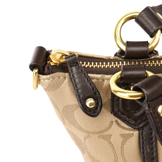 Coach Beige Brown Signature Soho 2-Way Bag