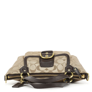 Coach Beige Brown Signature Soho 2-Way Bag