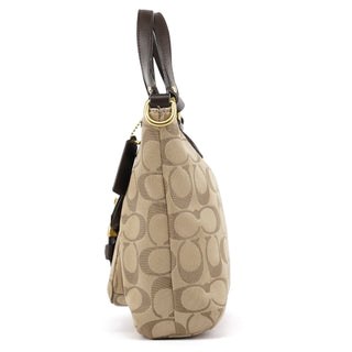 Coach Beige Brown Signature Soho 2-Way Bag