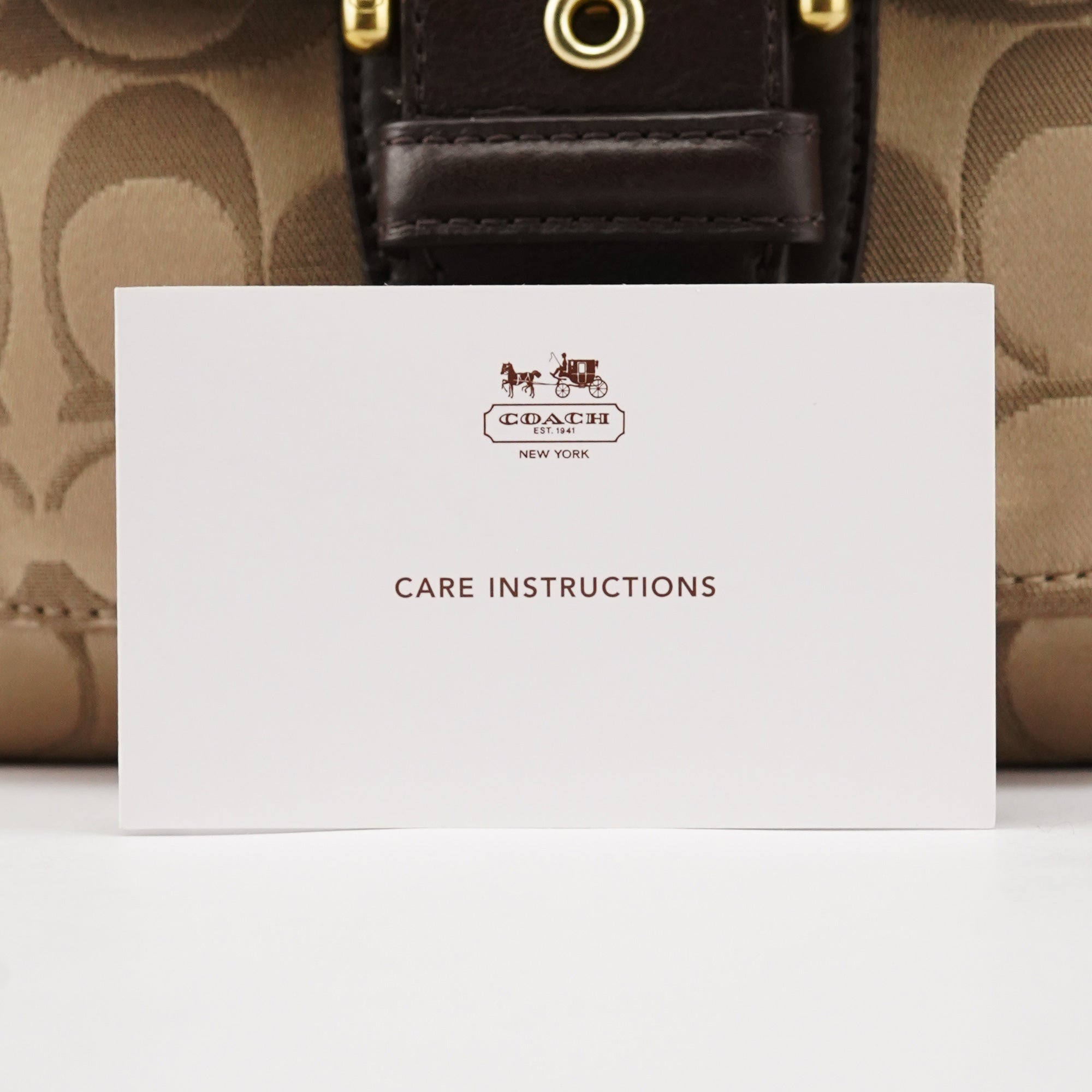 Coach Sac deux portés Soho en toile Signature beige et marron