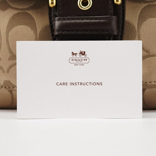 Coach Beige Brown Signature Soho 2-Way Bag