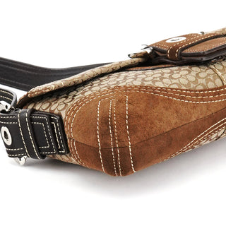 Coach Beige Brown Signature Soho Shoulder Bag