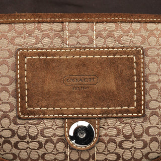 Coach Beige Brown Signature Soho Shoulder Bag