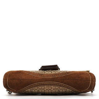 Coach Beige Brown Signature Soho Shoulder Bag