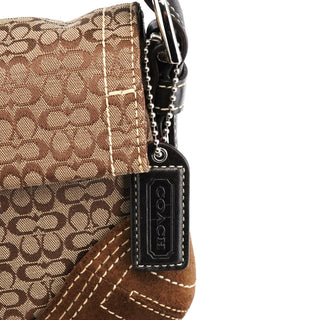 Coach Beige Brown Signature Soho Shoulder Bag