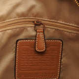 Coach Beige Brown Signature Turnlock Shoulder Bag