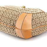 Coach Beige Brown Signature Turnlock Shoulder Bag