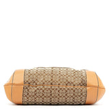 Coach Beige Brown Signature Turnlock Shoulder Bag