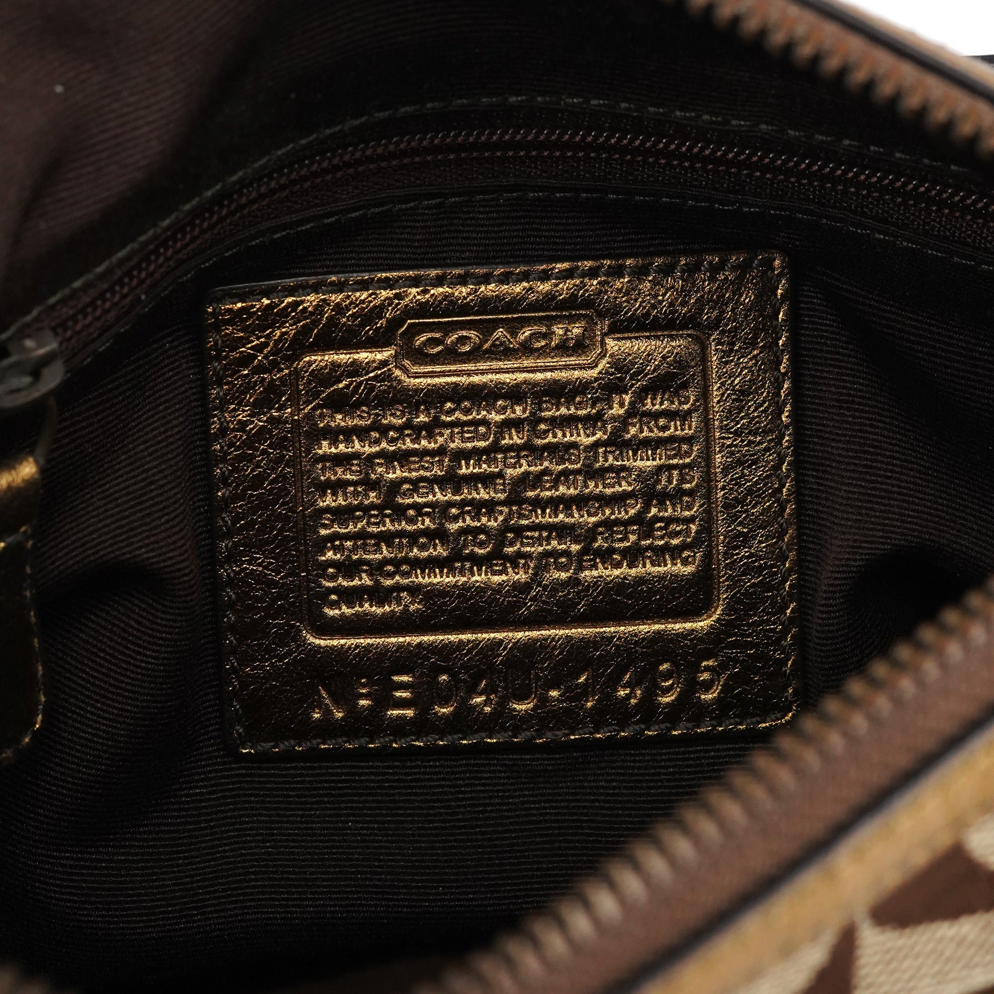 Coach Beige Gold Leather Soho Shoulder Bag