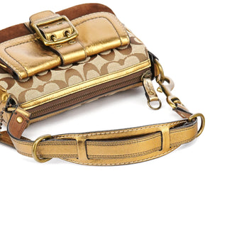 Coach Beige Gold Leather Soho Shoulder Bag