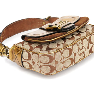Coach Beige Gold Leather Soho Shoulder Bag