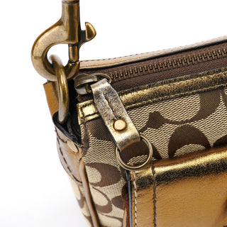 Coach Beige Gold Leather Soho Shoulder Bag