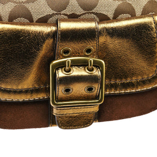 Coach Beige Gold Leather Soho Shoulder Bag