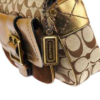Coach Beige Gold Leather Soho Shoulder Bag