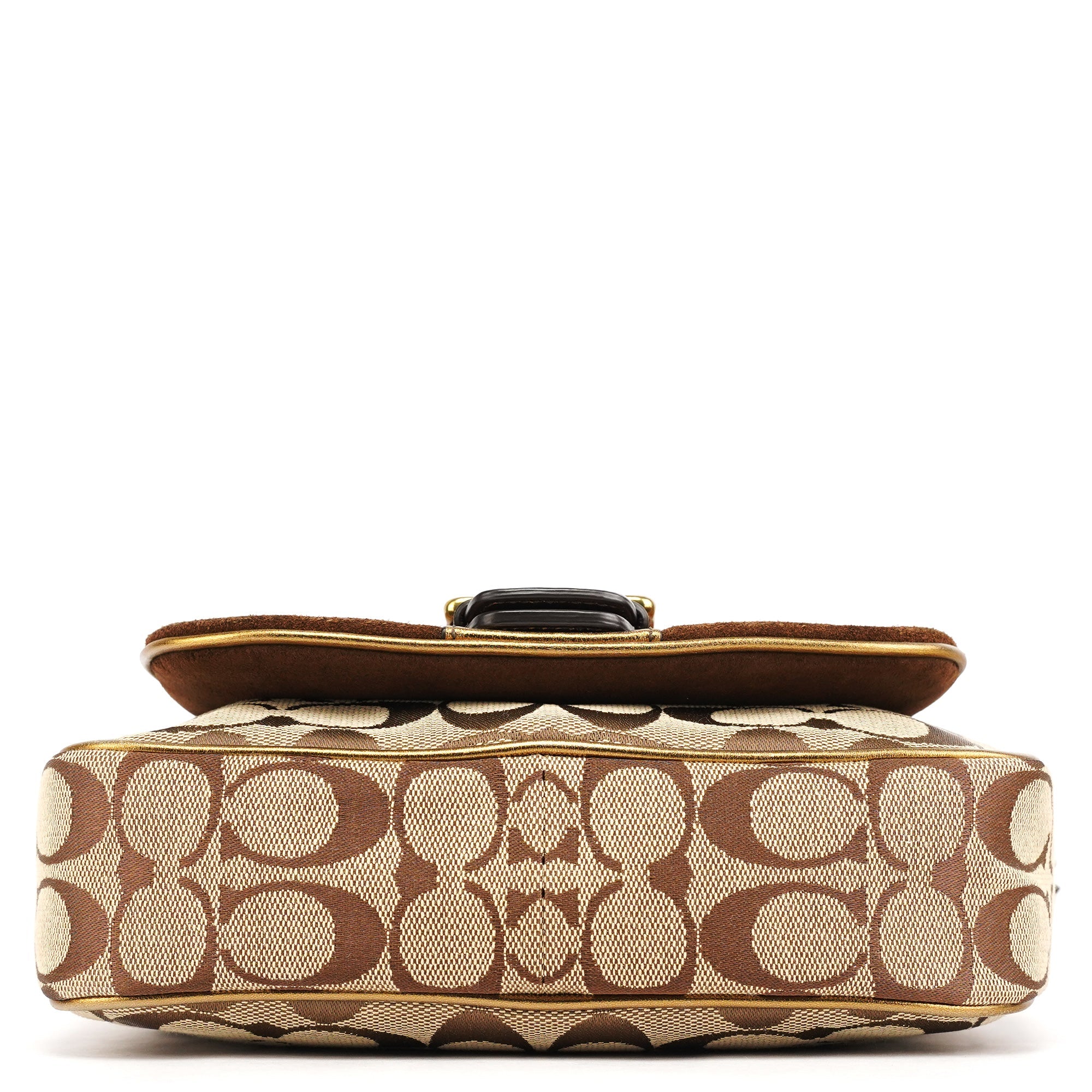 Coach Beige Gold Leather Soho Shoulder Bag