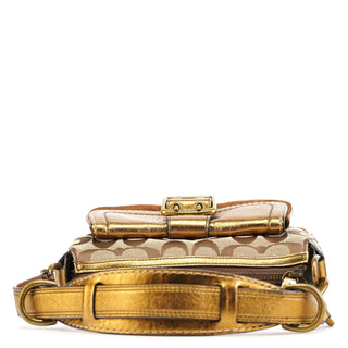 Coach Beige Gold Leather Soho Shoulder Bag