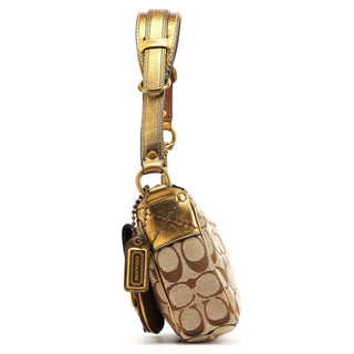 Coach Beige Gold Leather Soho Shoulder Bag