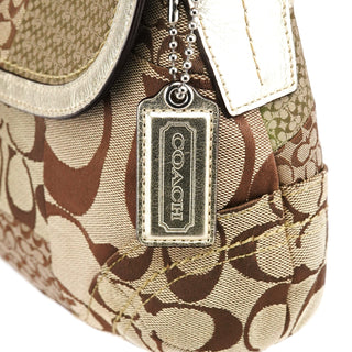 Coach Beige Gold Patchwork Soho Shoulder Bag