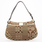 Coach Patchwork Soho Schultertasche in Beige und Gold