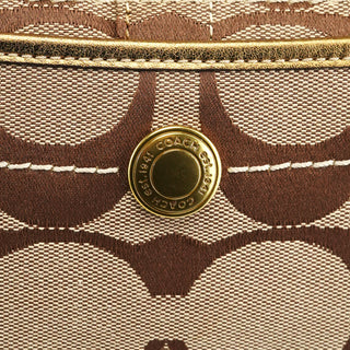 Coach Beige Gold Signature Shoulder Bag