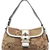 Coach Beige Patchwork Signature C Soho Shoulder Bag