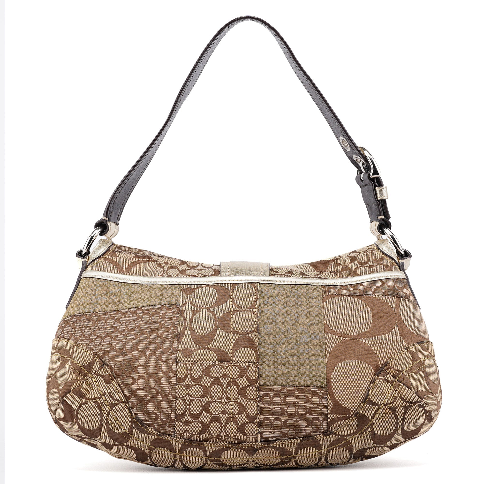 Coach Beige Patchwork Signature C Soho Shoulder Bag