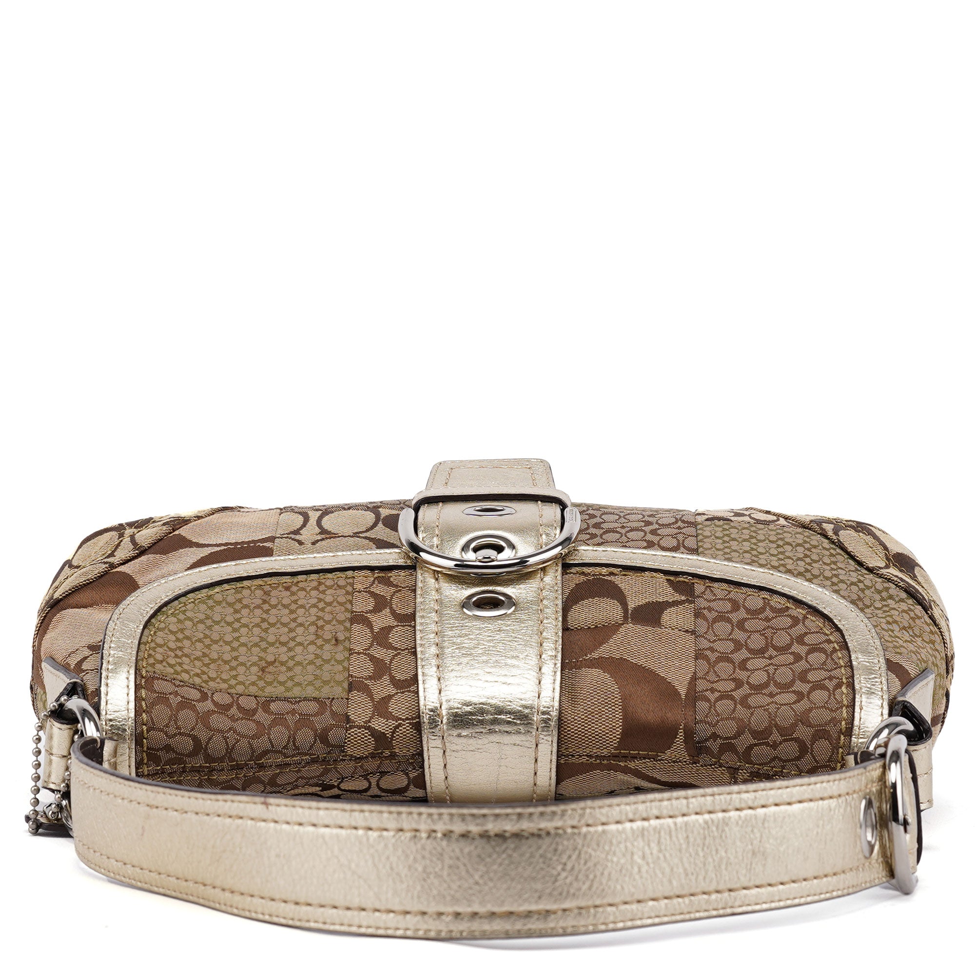 Coach Beige Patchwork Signature C Soho Shoulder Bag