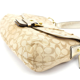 Coach Beige Patchwork Signature C Soho Shoulder Bag