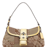 Coach Sac porté épaule Signature C Soho en patchwork beige