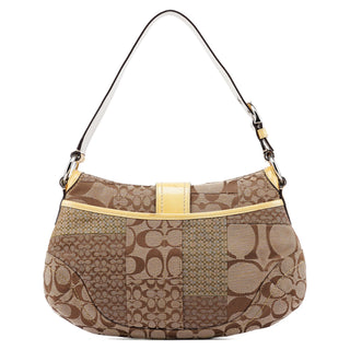 Coach Beige Patchwork Signature C Soho Shoulder Bag