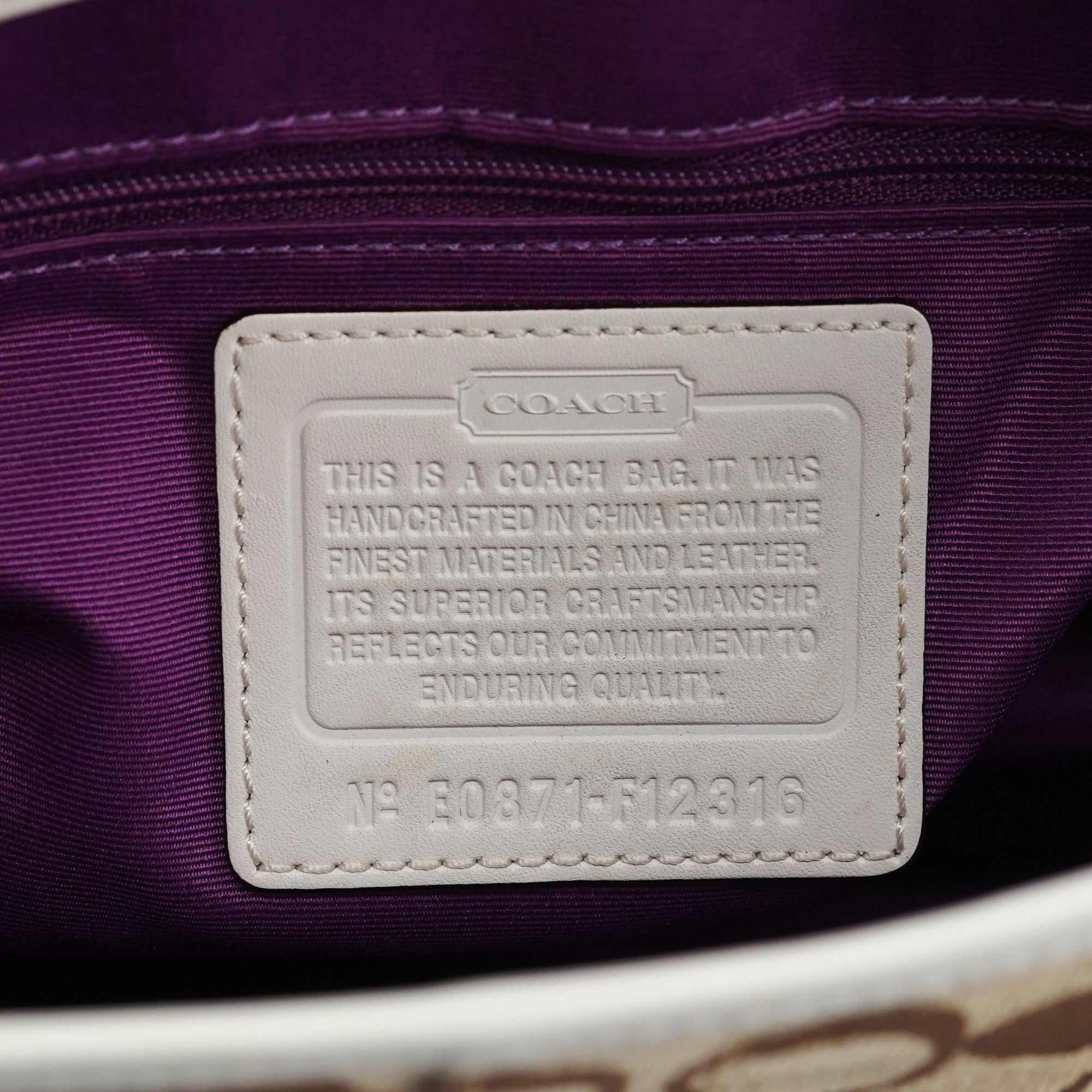 Coach Sac porté épaule Signature C Soho en patchwork beige