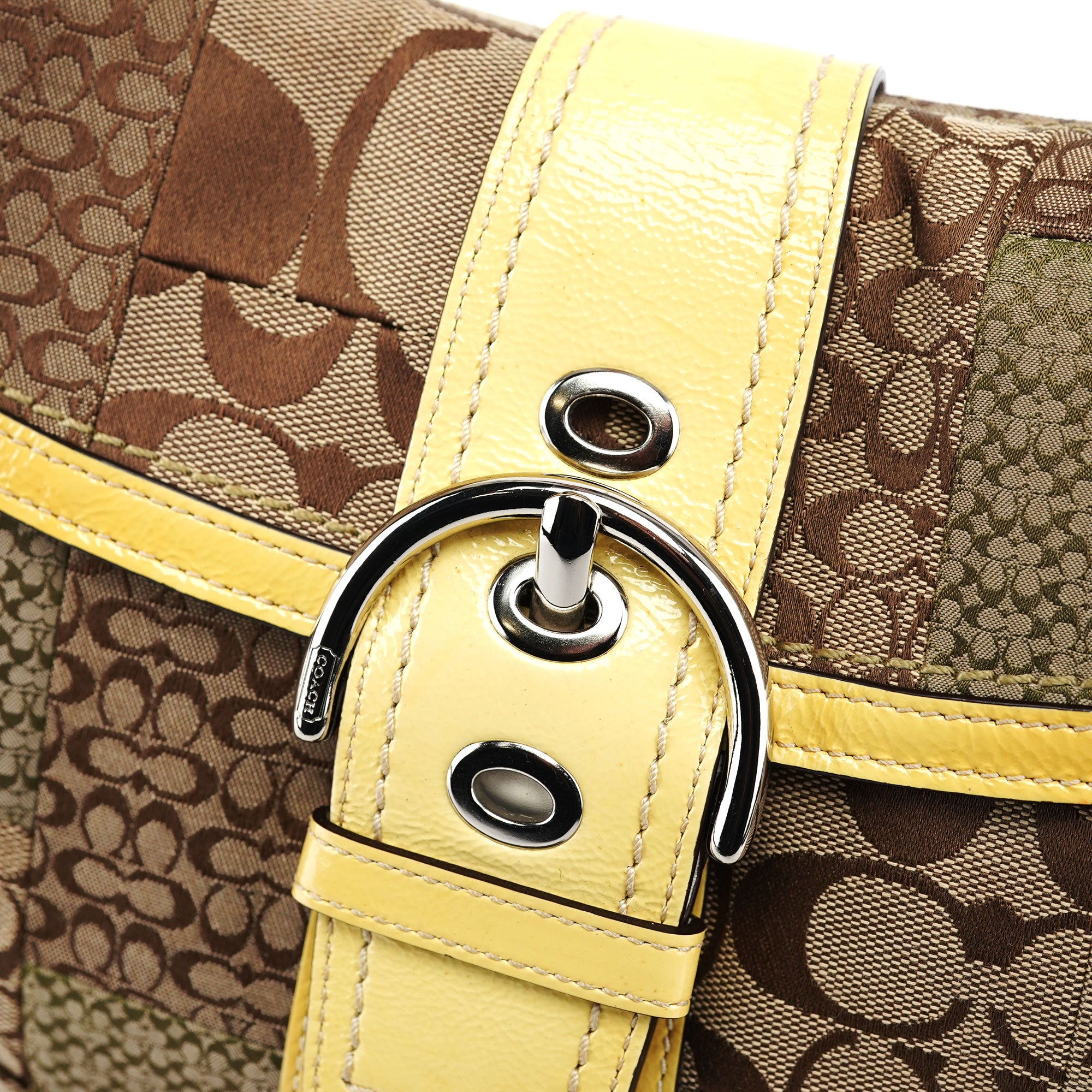 Coach Sac porté épaule Signature C Soho en patchwork beige
