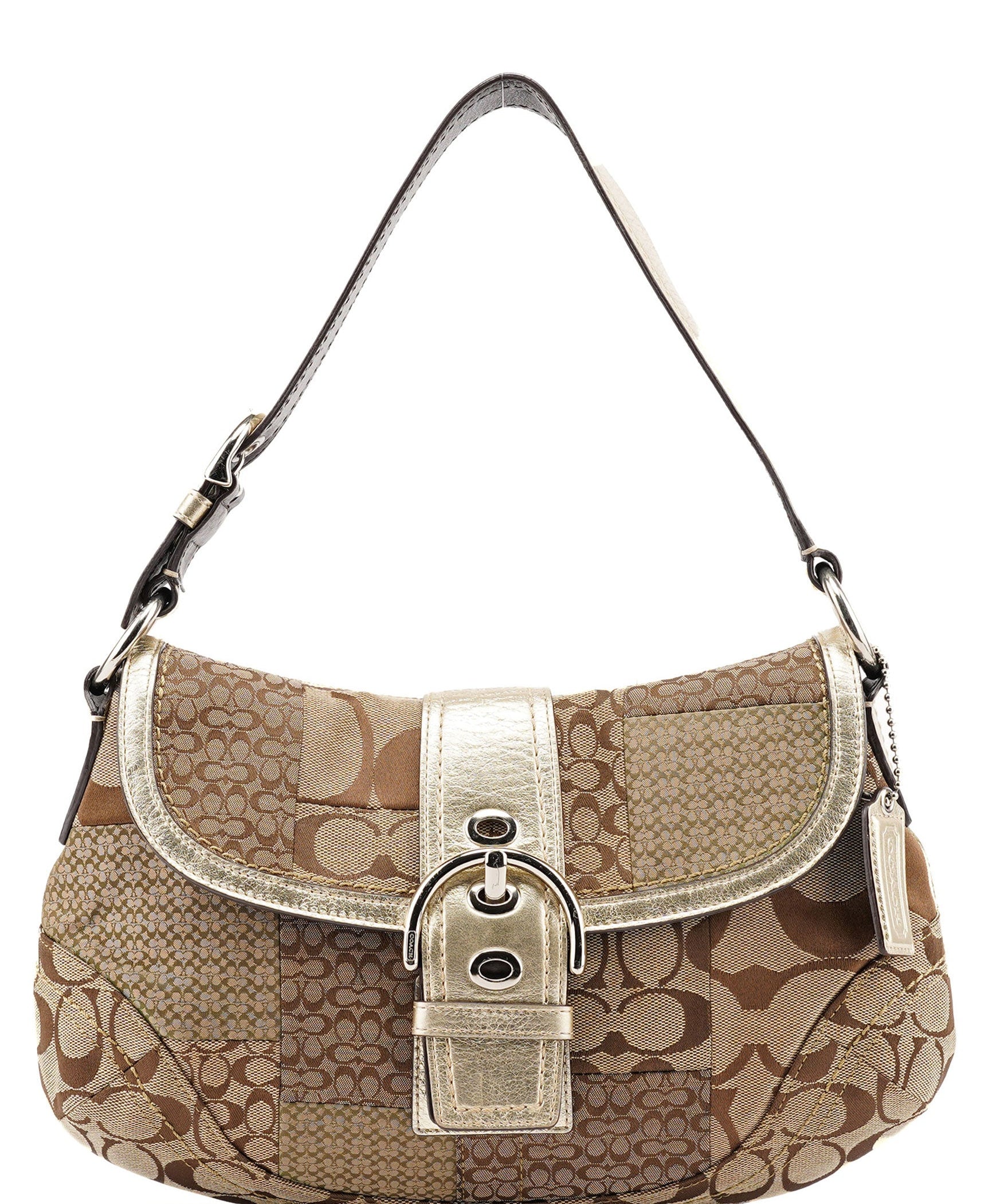 Coach Beige Patchwork Soho Shoulder Bag