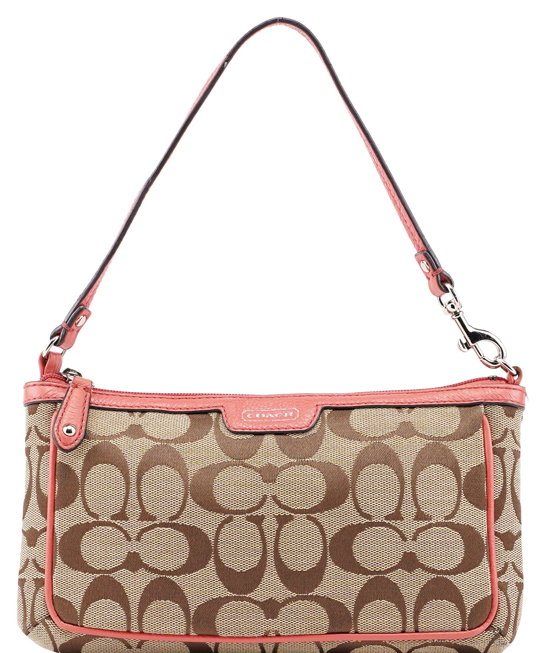 Coach Beige Pink Signature C Hobo Shoulder Bag