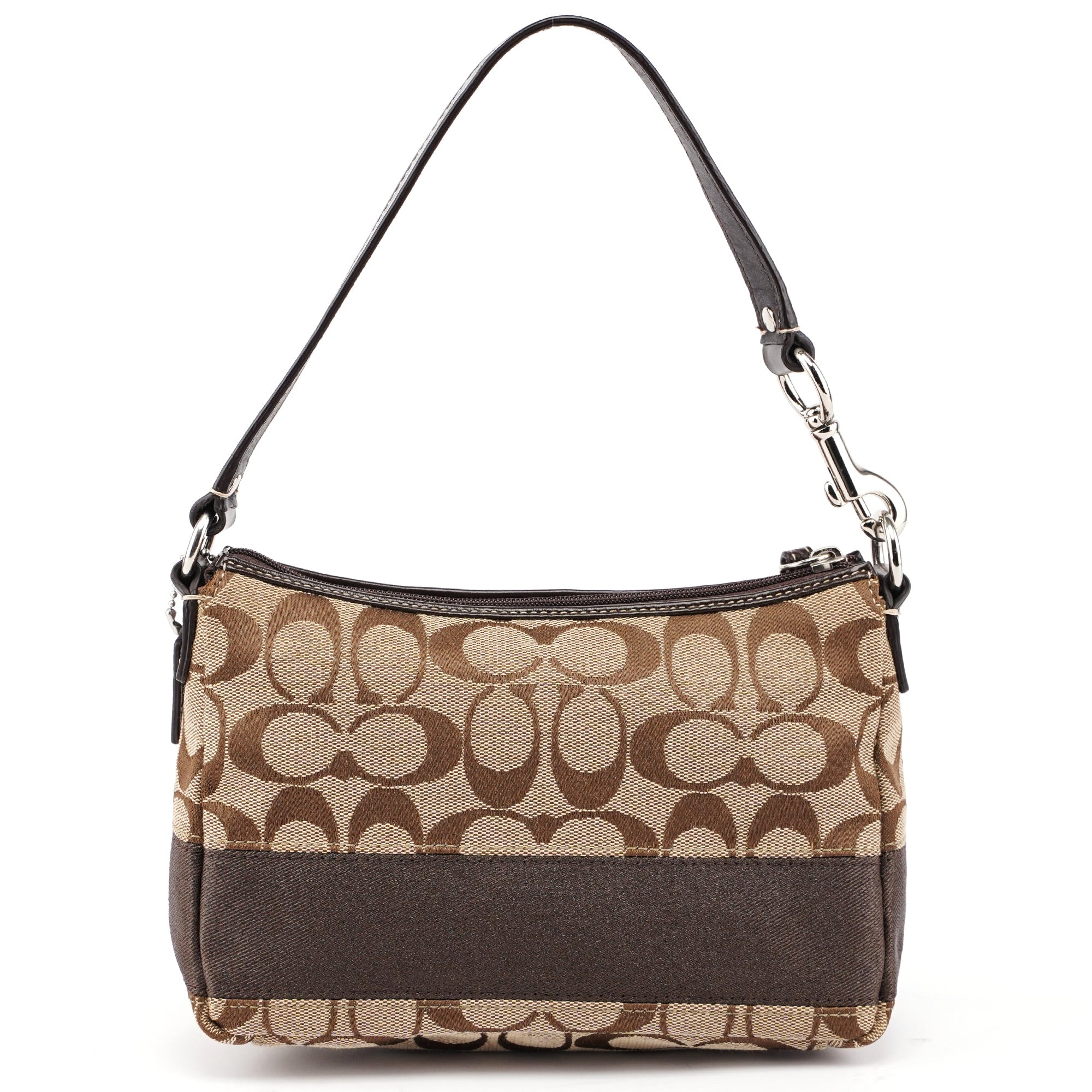 Beige Signature C Demi Shoulder Bag