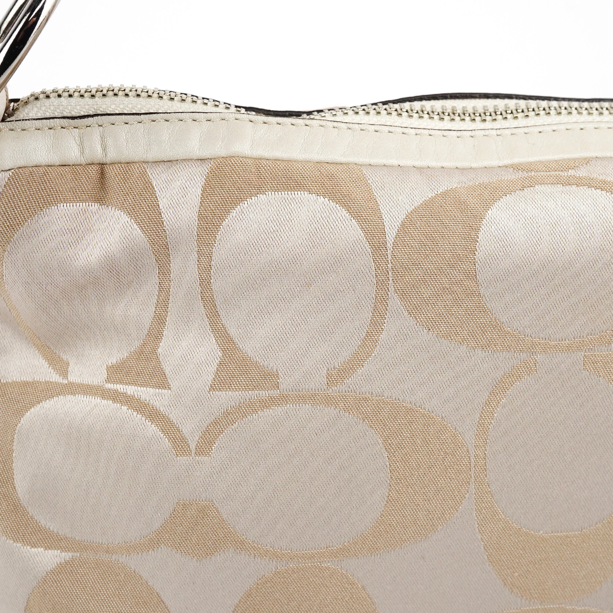 Coach Beige Signature C Hobo Shoulder Bag