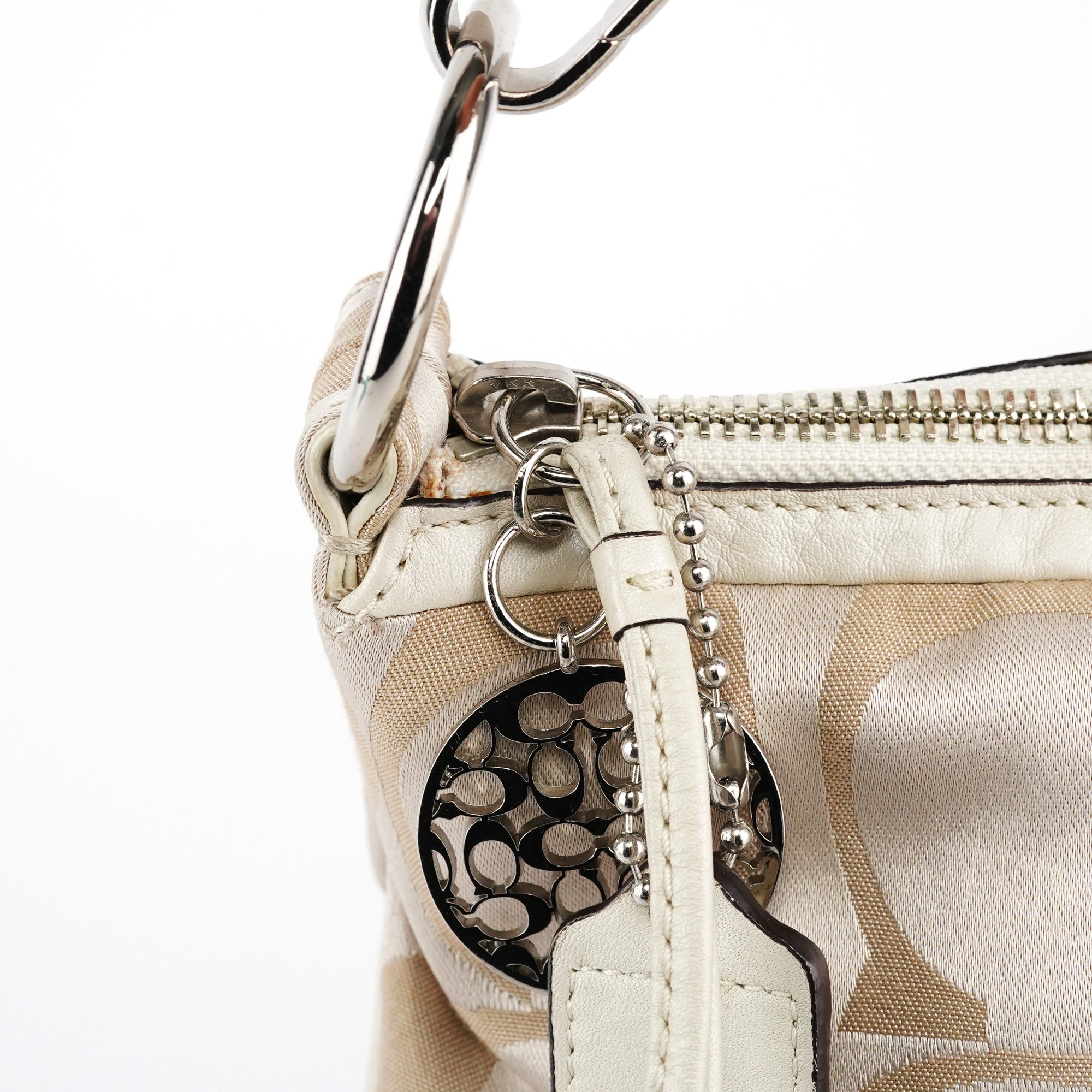 Coach Beige Signature C Hobo Shoulder Bag