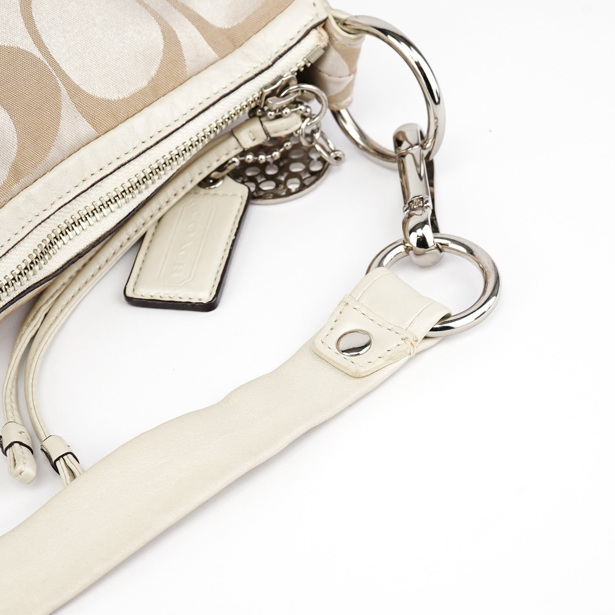 Coach Beige Signature C Hobo Shoulder Bag