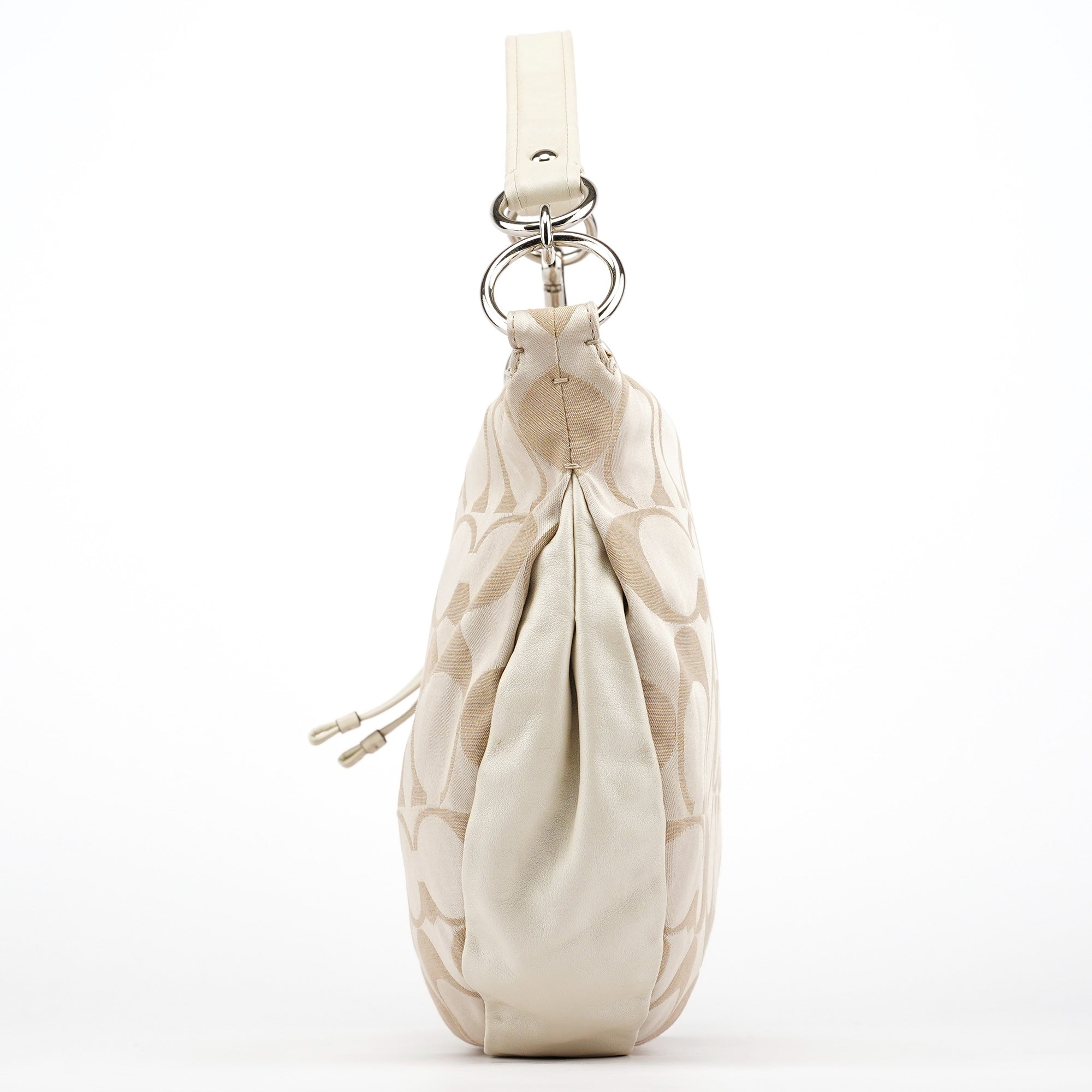 Coach Beige Signature C Hobo Shoulder Bag