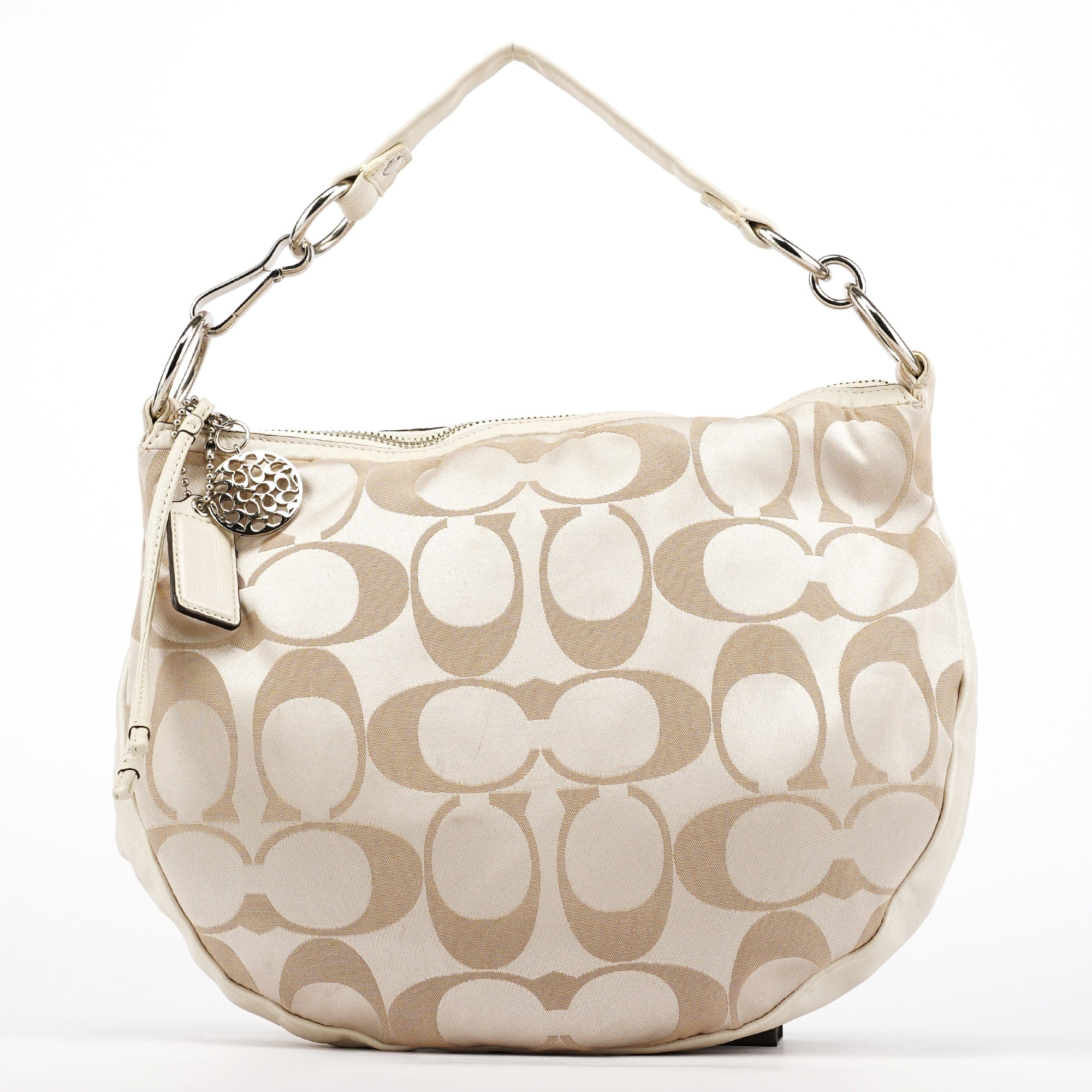 Coach Beige Signature C Hobo Shoulder Bag