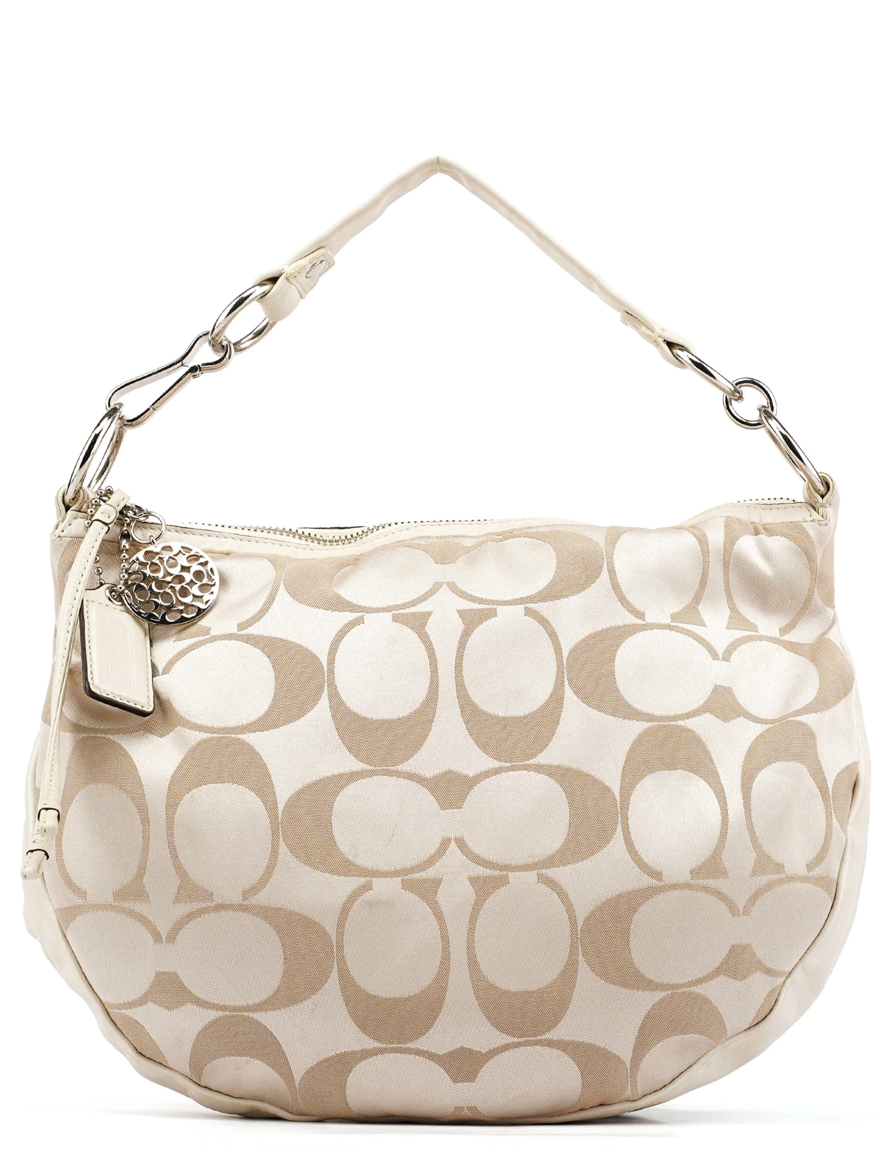 Coach Beige Signature C Hobo Shoulder Bag