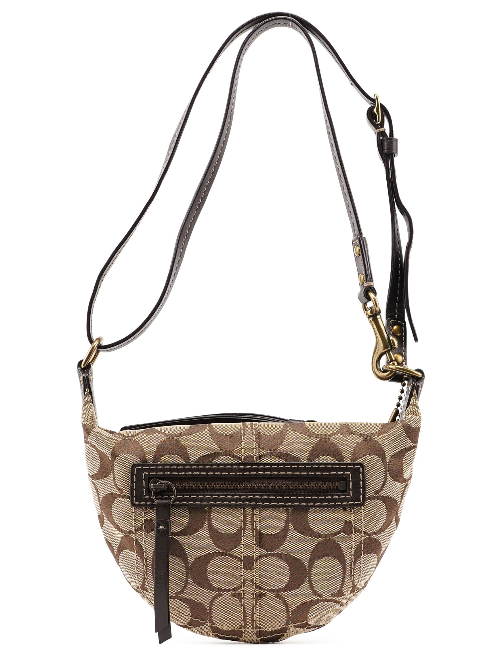 Coach Beige Signature C Mini Swing 2-Way Bag